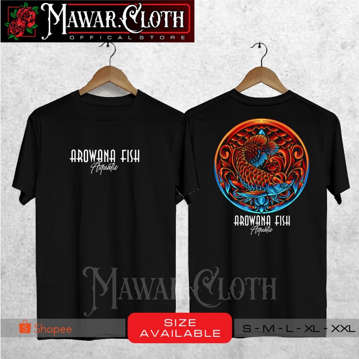 Kaos / Baju AROWANA FISH AQUATIC KAOS IKAN ARWANA HIAS MURAH Terbaru Terlaris - Mawar.Cloth