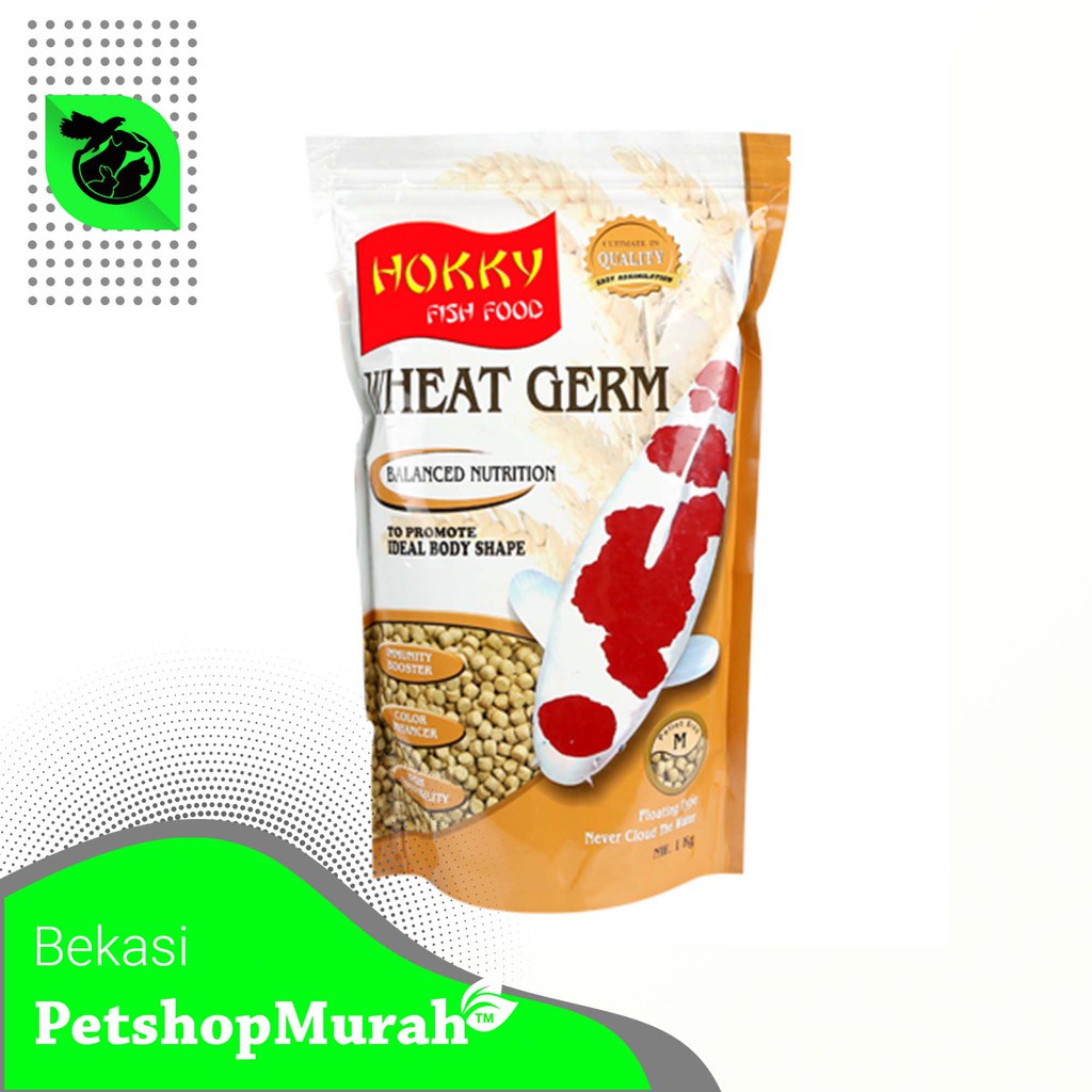 Makanan Pakan Ikan Hias Hokky Wheat Germ 1 kg - Pelet ikan Koi