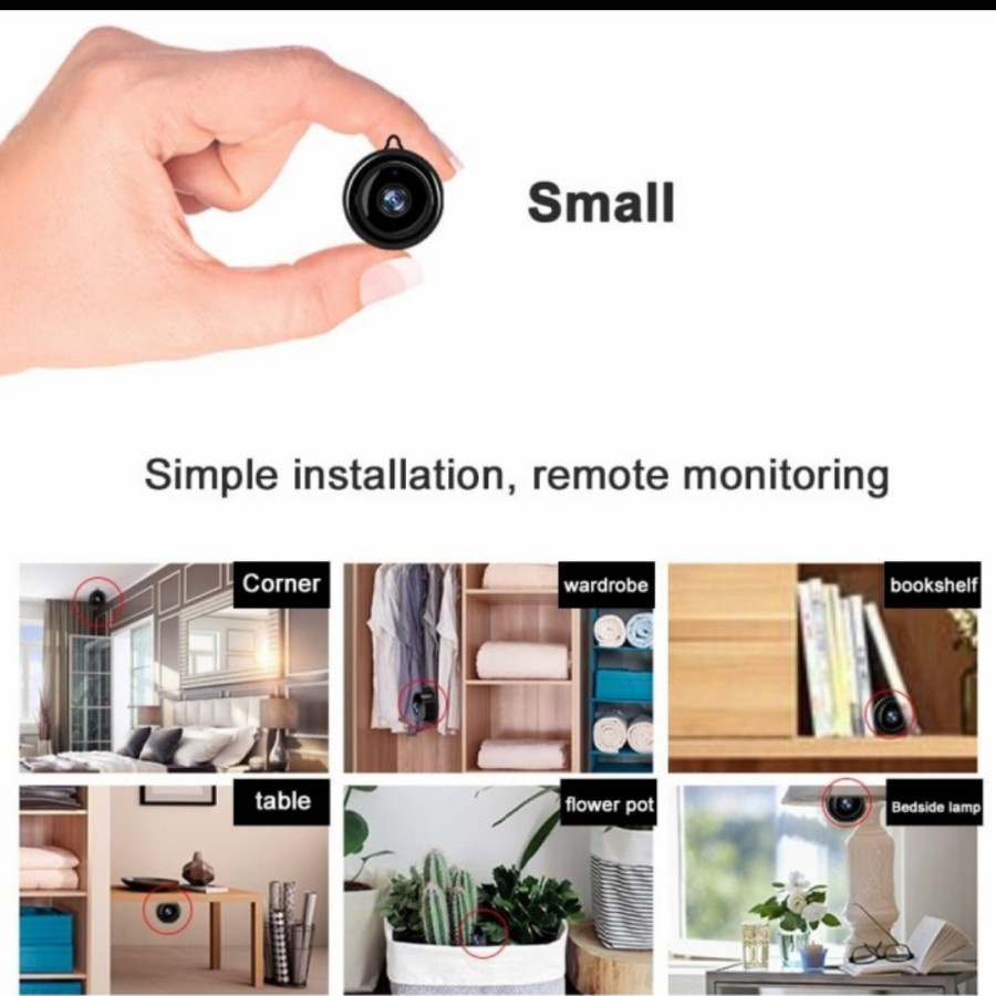 SPY CAM A9 MINI IP CAMERA WIFI HD 1080P 8MP SMART CCTV WIRELESS KAMERA PENGINTAI MINI HIDDEN OUTDOOR FULL HD IR INFRA RED