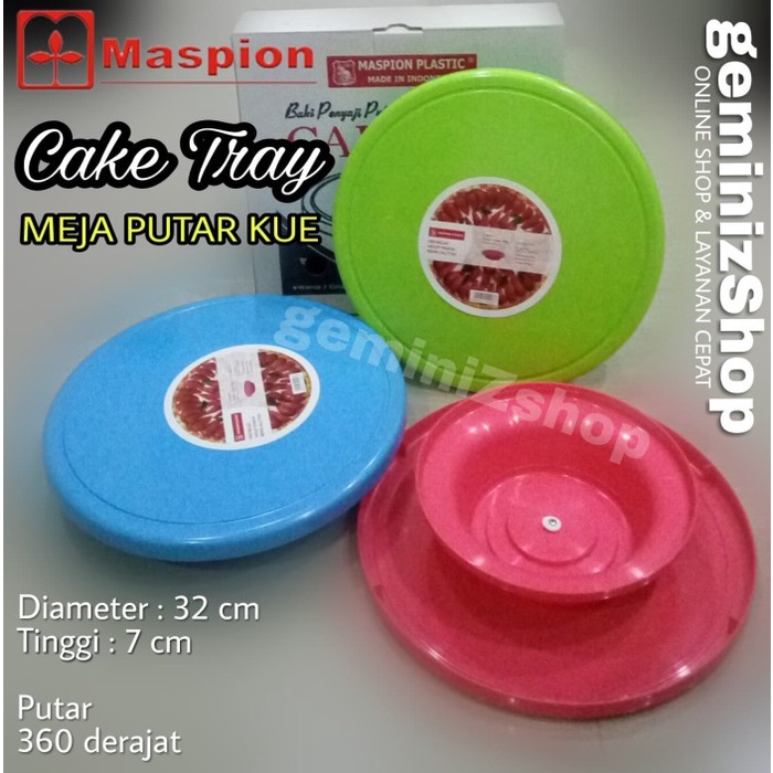 

KUE-PENGHIAS-ALAT- MASPION CAKE TRAY / MEJA PUTAR KUE HIJAU -ALAT-PENGHIAS-KUE.