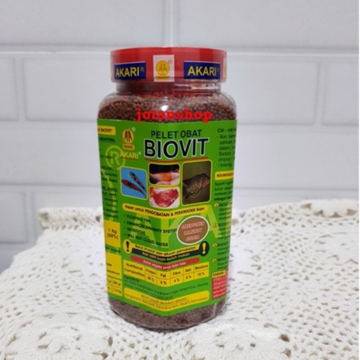 pelet obat AKARI BIOVIT Makanan pakan pellet perawatan karantina ikan hias 350gr 350 gram