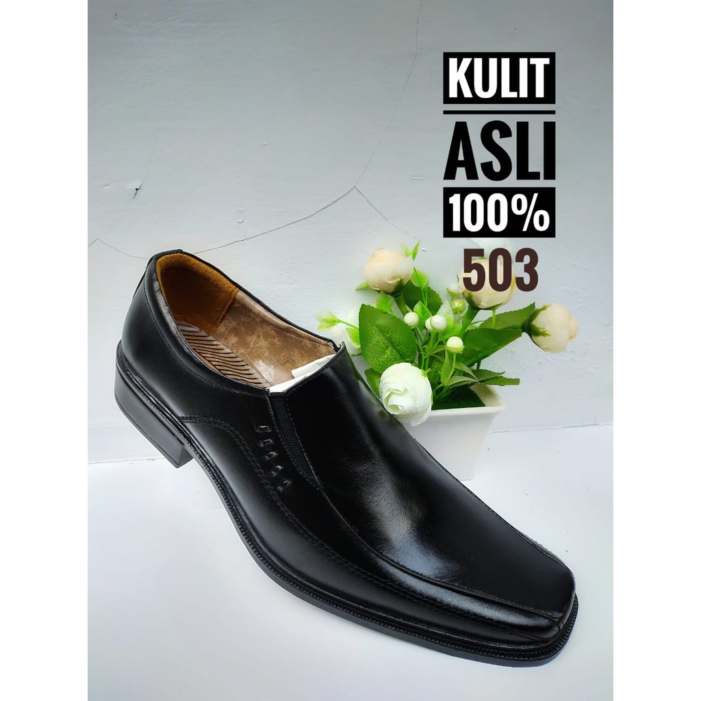 SEPATU PANTOFEL PRIA KULIT ASLI  SEPATU PANTOFEL KULIT ASLI SEPATU KANTOR KULIT