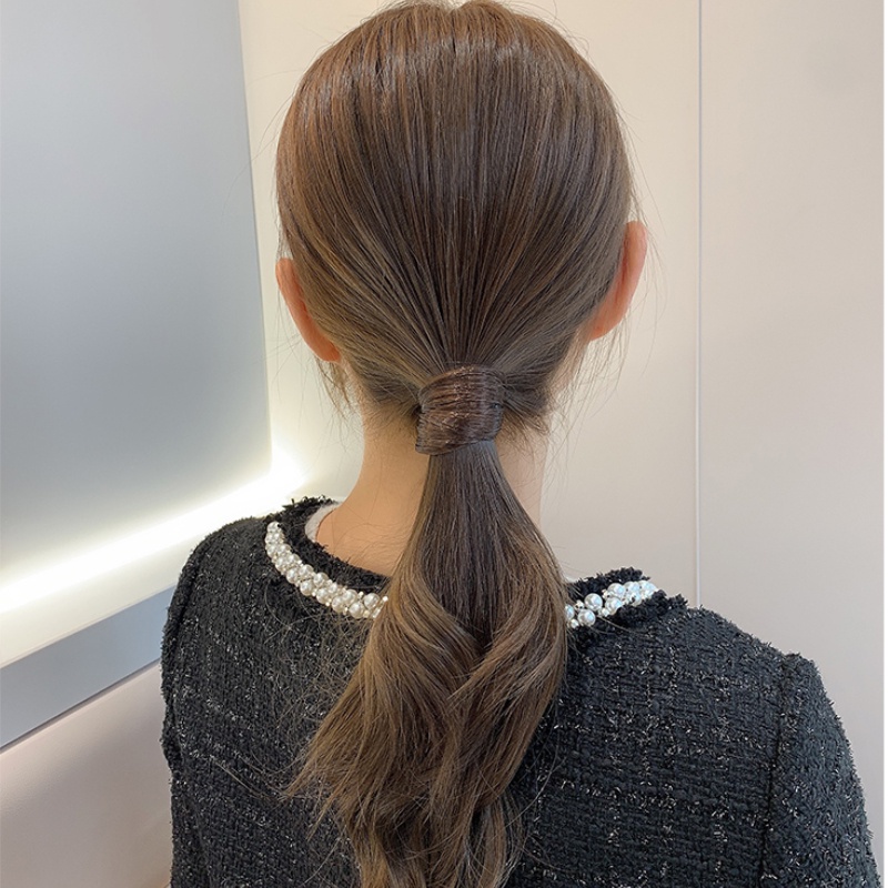 Wig Imitasi Tali Rambut Elastis Tinggi Hiasan Rambut Korea