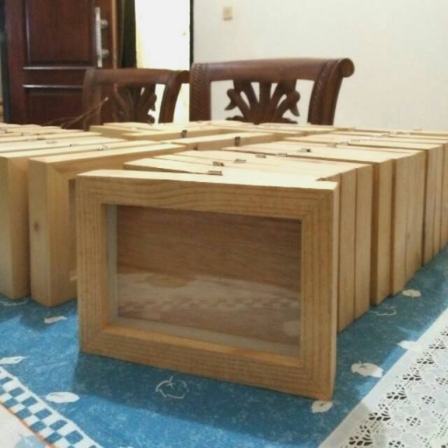 Frame foto/bingkai foto kayu kaca