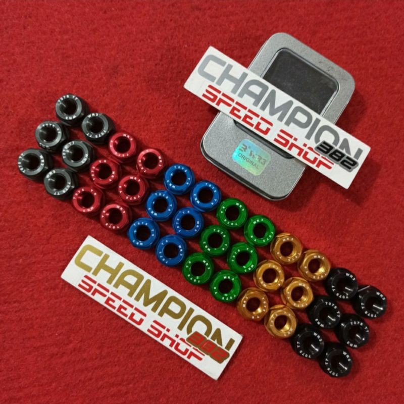 Mur Gear Gir Nuts Sprocket Aluminium M10 WR3 ZX25R ZX-25R New Ninja 250 FI 2018 R25 Ninja 250FI Old-1