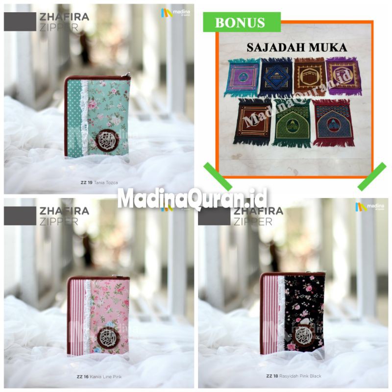 AlQuran Rainbow Madina Zhafira Zipper | Alquran terjemah | Alquran wanita | Alquran kecil