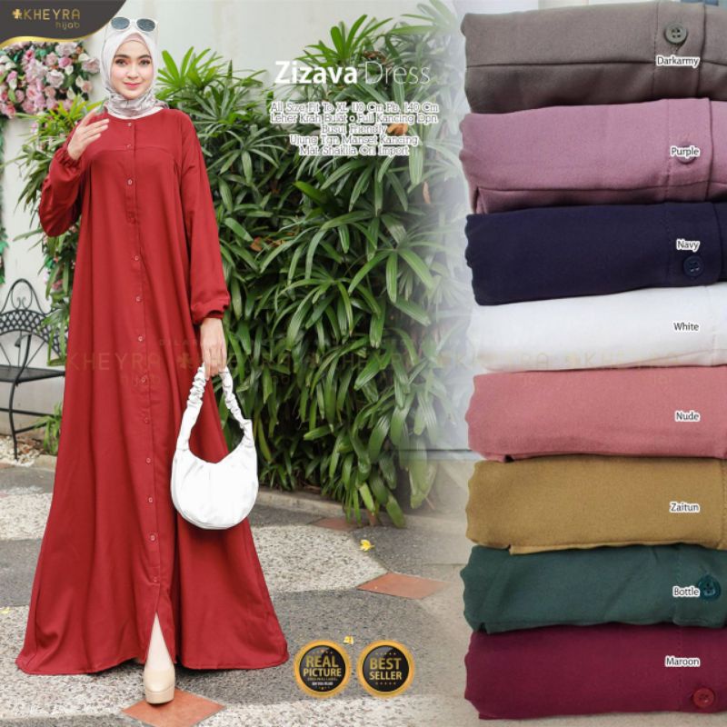 NEW NEW ZIZAVA-MORA DRESS CANTIK ORIGINAL BY KHEYRA  ORI 100% BEST SELLER