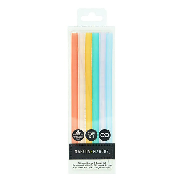 Marcus &amp; Marcus - Silicone Straws &amp; Brush Set