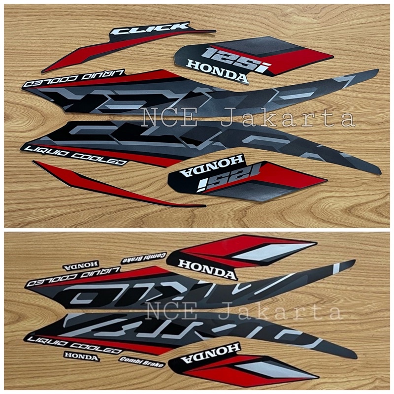 STIKER STRIPING CLICK THAILAND 125i VARIO 125 TAHUN 2021 HITAM ADVANCE BLACK