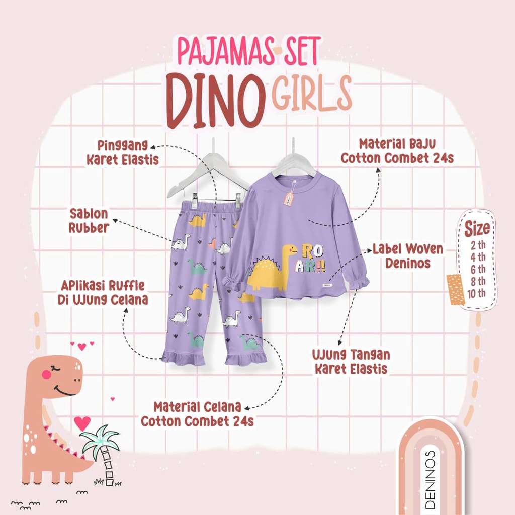 Set Double Ruffle  Dino series Deninos