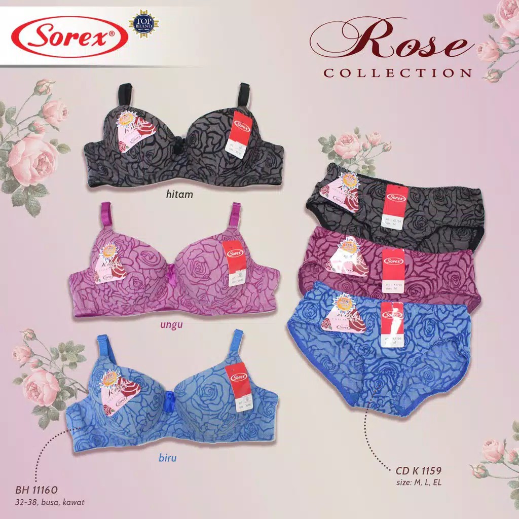Sorex 11160 Bra bh setelan set Rose  KAWAT