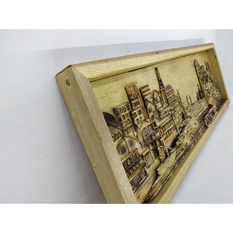 Lukisan Limbah kayu albasia