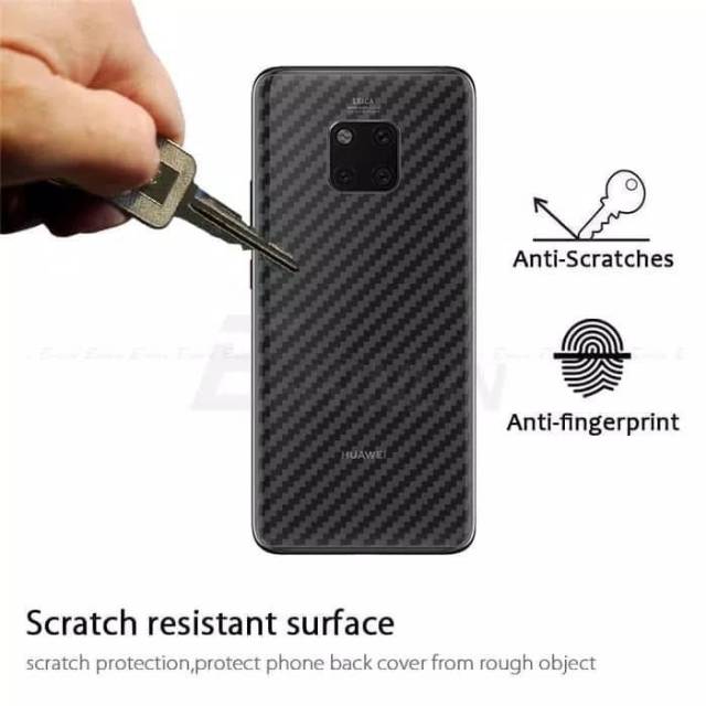 carbon fiber Huawei Mate 20 pro back screen guard anti gores BELAKANG