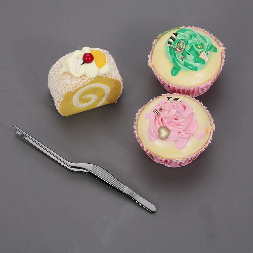 PREVALENT New Food Tweezer Plating BBQ Clip Barbecue Tongs Kitchen Tool Chef Hot Serving Presentation Stainless Steel