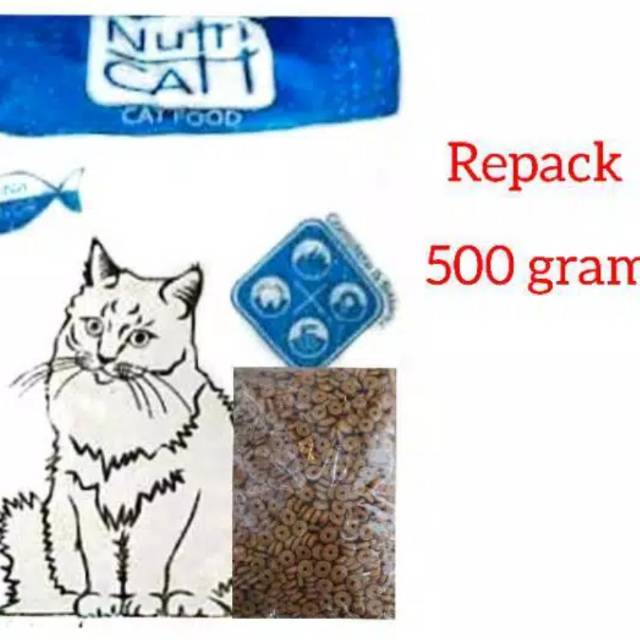 Pakan kucing nutricat 500gr