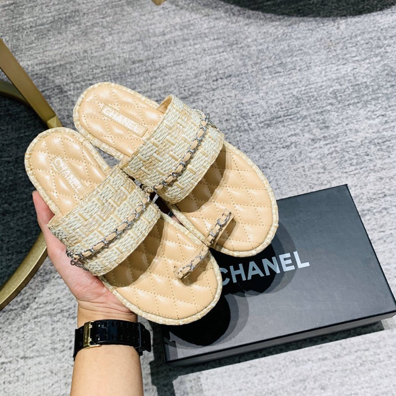 chanel beach slippers