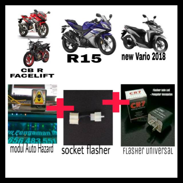 MODUL Hazard Tanpa Saklar Tambahan  khusus Vario new cbr R15