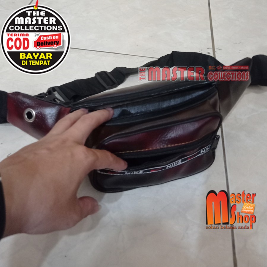 Tas Waistbag Selempang Pria Wanita  Tas Waistbag Kulit Sintetis Murah Anti Air