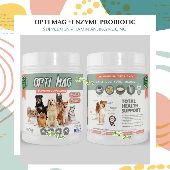 Optimag Enzym Probiotic Suplemen Anjing Kucing Vitamin Probiotik Hewan