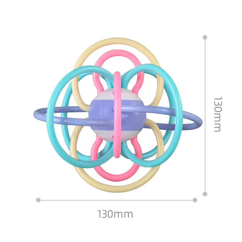 Mainan bayi Manhattan bola/Rattle teether bayi karet lembut L220