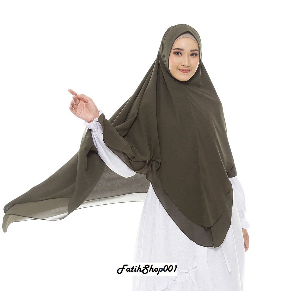 KERUDUNG KHIMAR CERUTI SYARI JUMBO 90X110 NYAMAN ADEM LEMBUT DAN TIDAK TEMBUS PANDANG