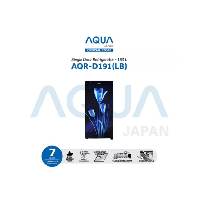 Kulkas Aqua Aqrd191Lk/Lb new garansi resmi 7th