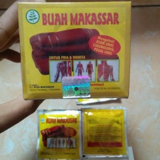 KAPSUL BUAH MAKASSAR - HERBAL BUAH MAKASAR - OBAT ASAM URAT DAN NYERI SENDI - MAKASAR manjur mujarab