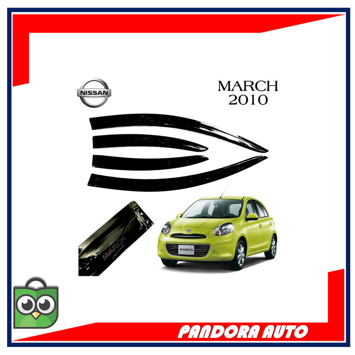 TALANG AIR MOBIL NISSAN MARCH 2010 MODEL SLIM AKRILIK HITAM