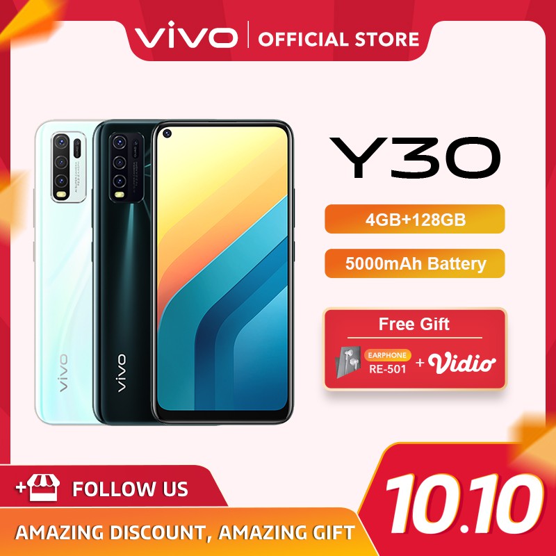 [NEW] vivo Y30 4GB/128GB - 6.47" | Garansi Resmi vivo Indonesia