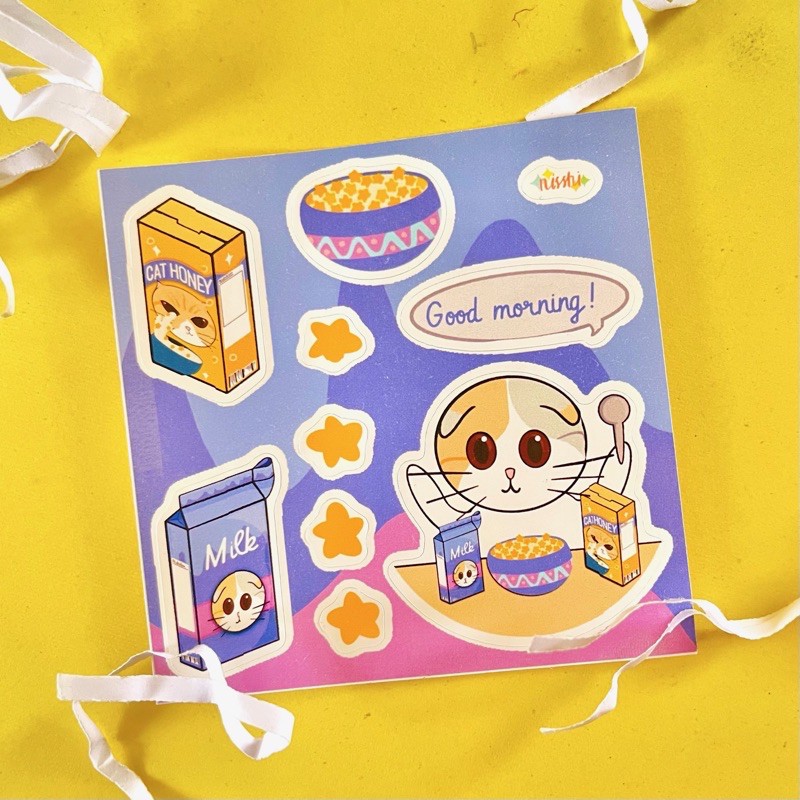 

cereal time sticker lucu