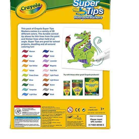 

1.1 Flash Sale Crayola Washable Supertips Marker - 20 Color