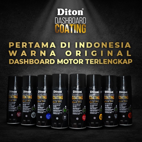 DITON Premium Dashboard Coating Pengkilap Motor dan Mobil - Kilap Seperti Baru (Original Black 9800 Original Red 9801 Original Yellow 9802 Original Orange 9803 Original Blue 9804 Original Grey 9805 Original Maroon 9806 Original Brown 9807 (400cc)