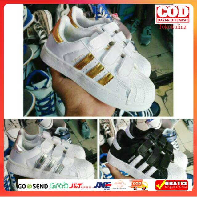 Grosir Sepatu Adidas Superstar Anak/Kids / Sepatu Adidas Anak / Sepatu Anak / Sepatu Sekolah Anak / Sepatu Anak Laki-laki