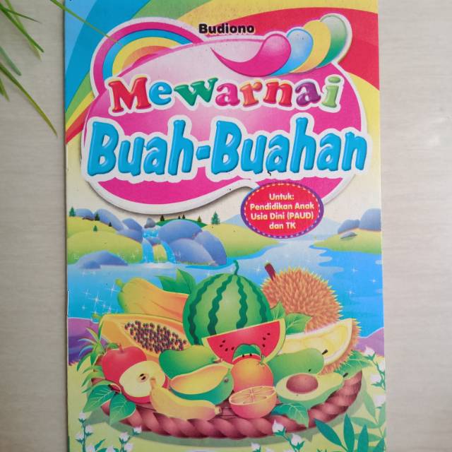 Buku mewarnai buah - buahan untuk TK/paud