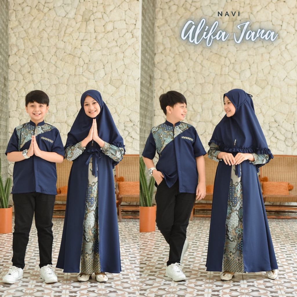 Baju Muslim Anak Alifa Jana Batik No Hijab