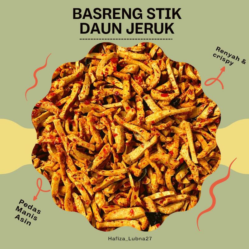 

Basreng Pedas Daun Jeruk 10k get 3 pouch / Basreng stik daun jeruk 10k get 3 pouch