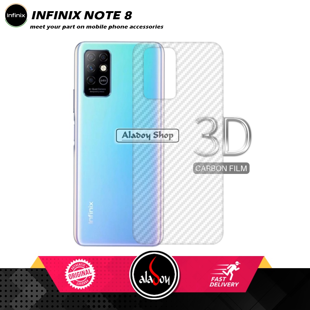 Case INFINIX NOTE 8 Armor Fusion Transparent Casing Free Skin Carbon 3D