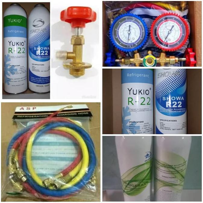 PAKET FREON R22 SHOWA/YUKIO/REFRIGERANT DOUBLE MANIFOLD SIGHTGLASS