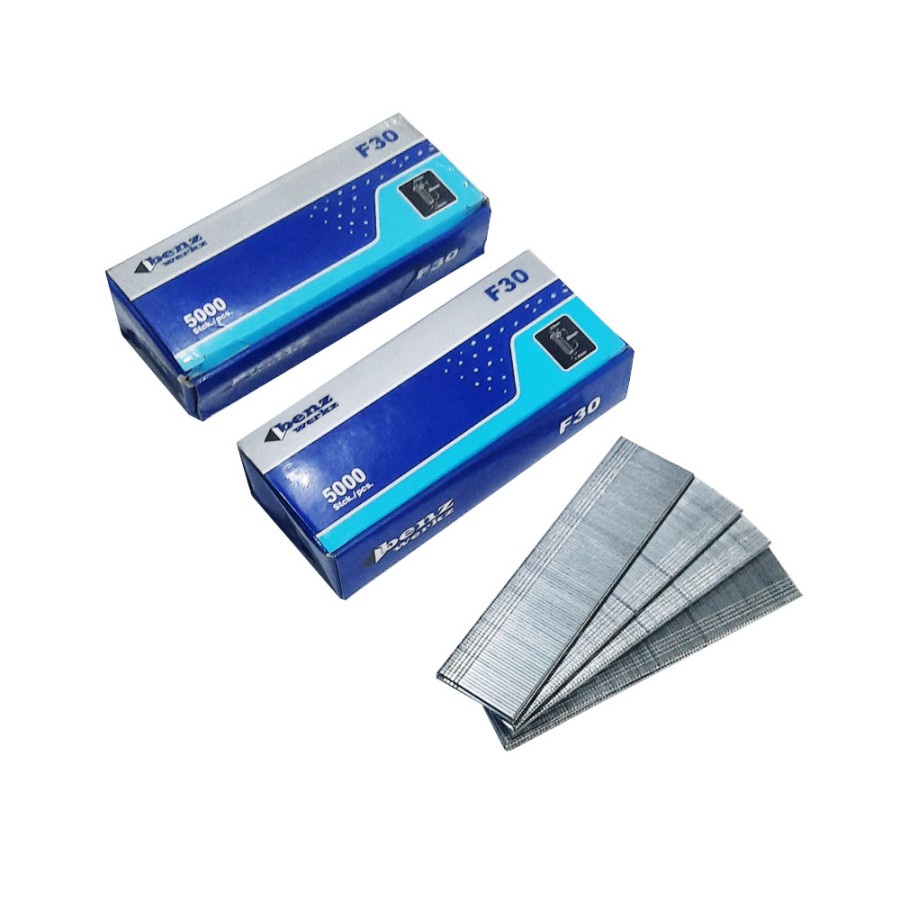 BENZ F30 Isi Paku Tembak Staples Lurus F30 Gun Tacker Refil Staples 30mm Benz