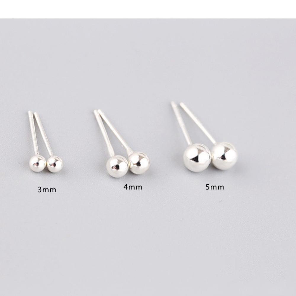 Timekey Anting Tusuk Mutiara Mini Anti Alergi Ukuran 2.5mm / 3mm / 4mm / 5mm / 6mm Untuk Wanita A9K5