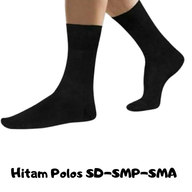 Kaos Kaki Anak SD SMP SMA Putih Hitam Panjang Sebetis Anak Cewe Cowo Murah Terlaris