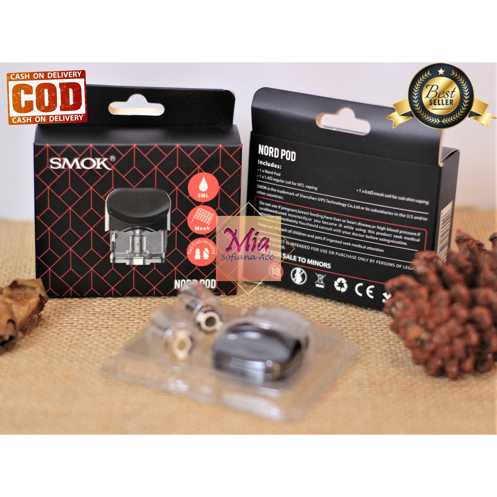 CATRIDGE VAPOOR SMOKE NORD KIT plus coil 0.6 dan 1.4 ohm