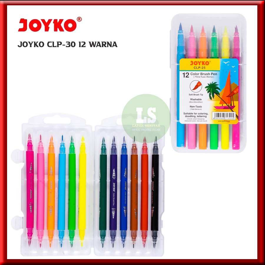 

Color Brush Pen Pena Kuas Warna Joyko CLP-30 12 Warna Color