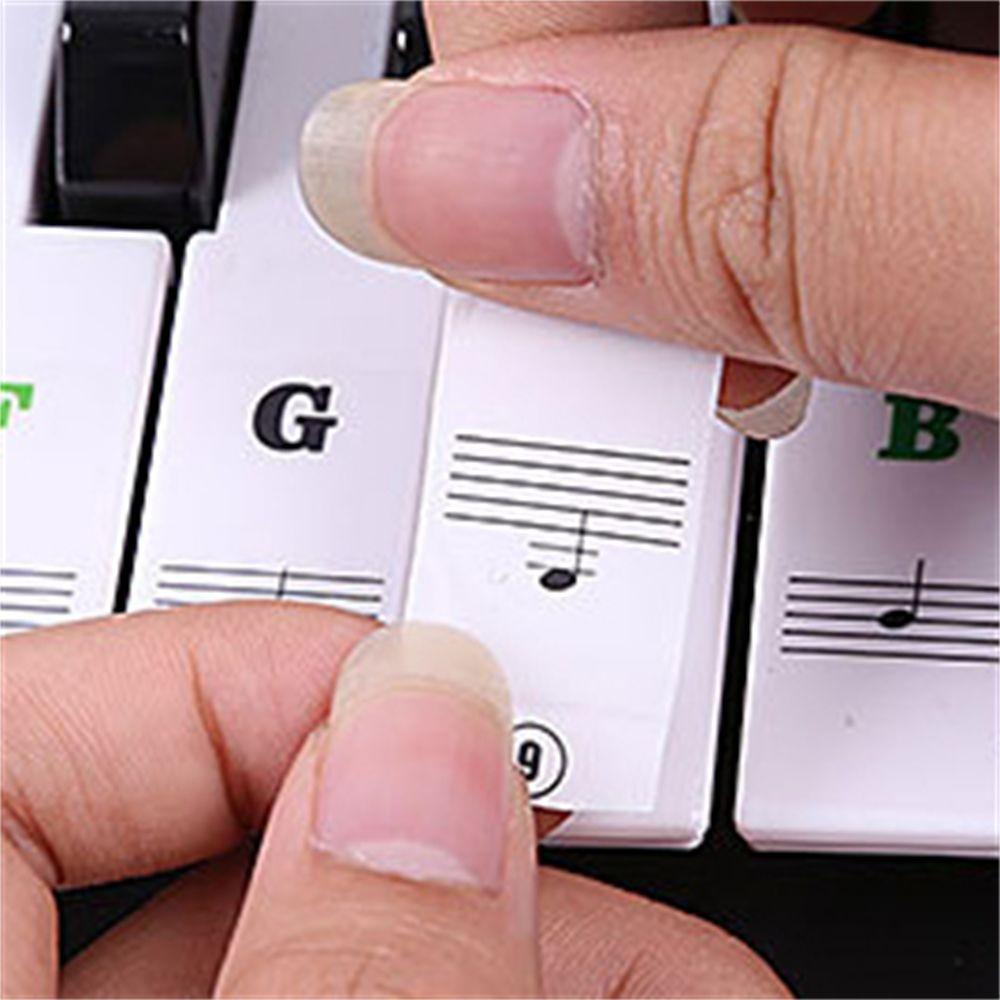 Lanfy Stiker Keyboard Piano Untuk Pemula Piano Berguna Tombol Piano Elektronik Stiker Simbol Alat Musik Perekat Kunci Putih Srcikers