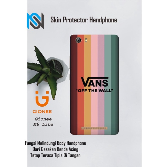 Isi 2pcs Garskin Hp Gionee M6 Lite Motif Van Free Custom Motif (Bisa COD)