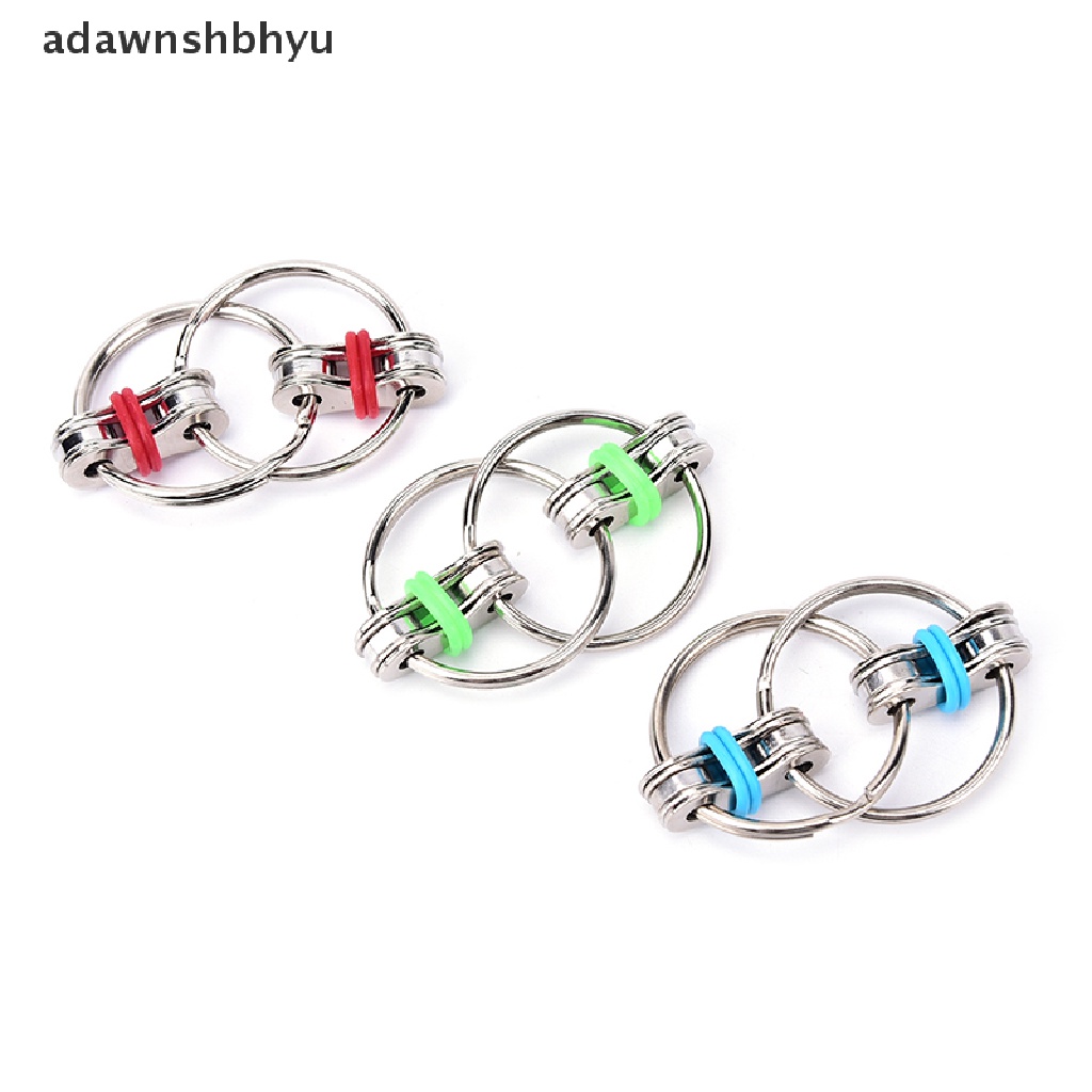 Adawnshbhyu Hot Flippy Chain Ring EDC Fidget Toy Hand Spinner Anxiety Stress Relieve