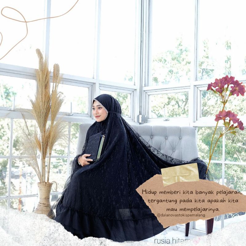 Mukena DEALOVA RUSIA mukena burkat halus/mukena viral