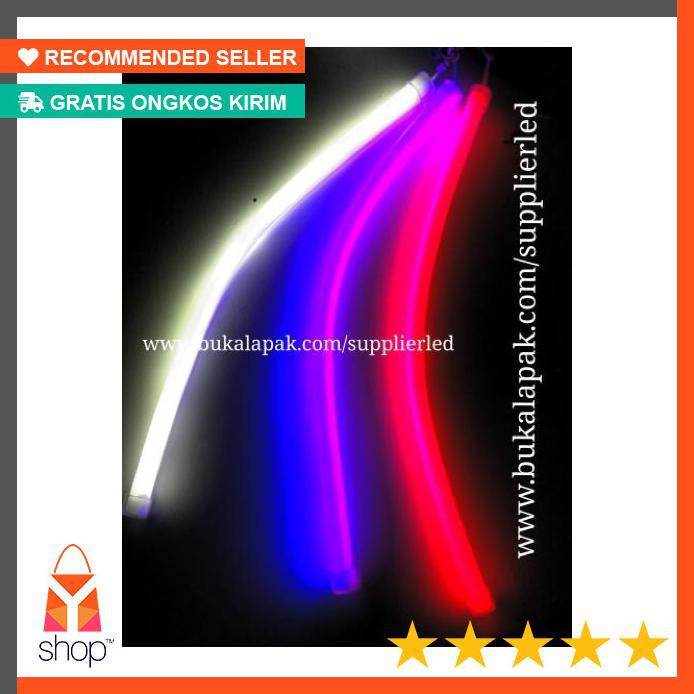 SALE  Lampu LED Alis Fleksibel Motor Mobil 60cm Merek CR7, Kualitas Terbaik - Biru