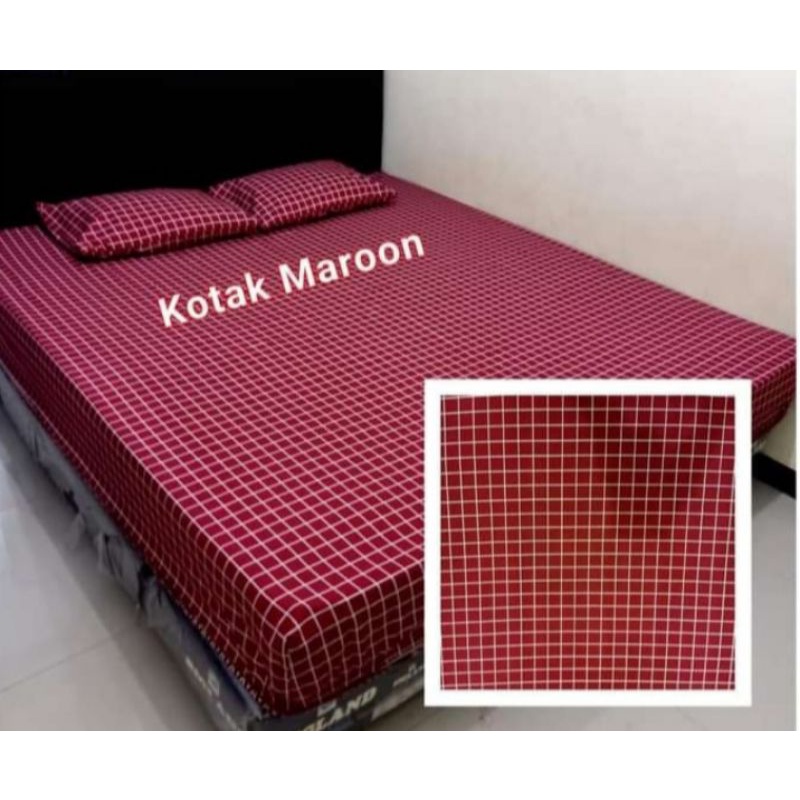 Sprei aesthetic t20 kotak kotak /motif kekinian ready semua ukuran