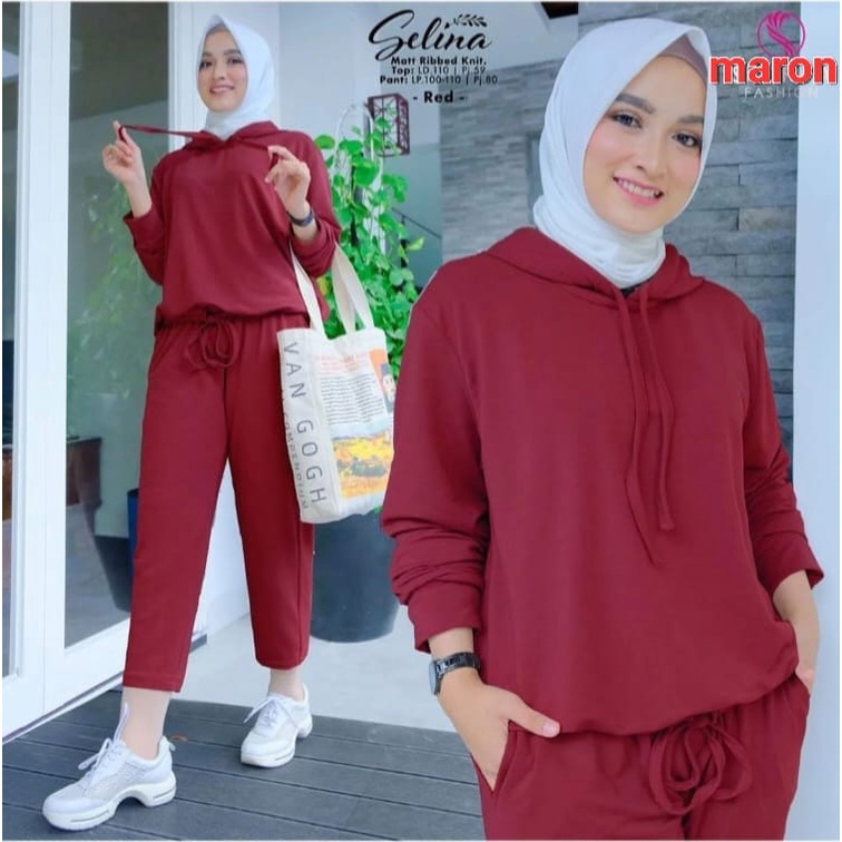 O2 Fashion / Set hodie selin / bisa cod / stelan hodie